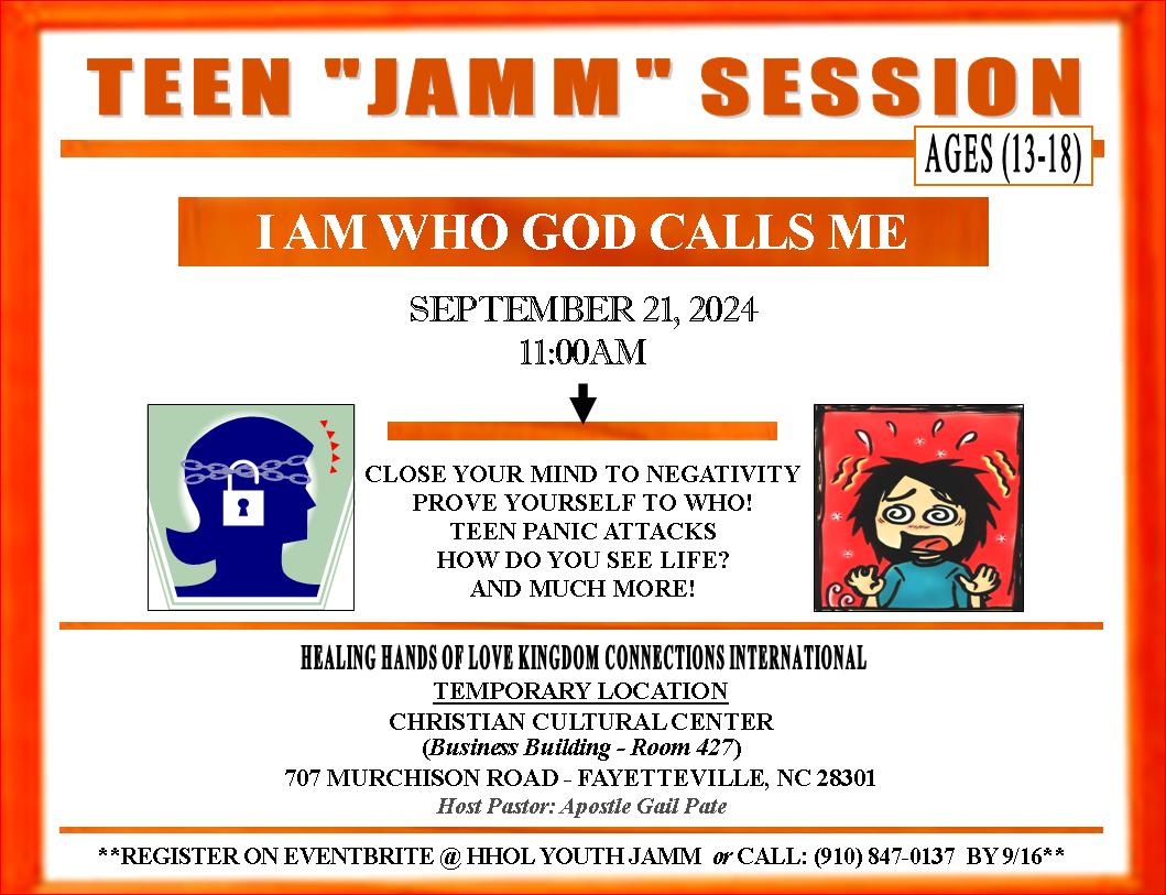 Quarterly Teen "JAMM" Session @ Christian Cultural Center (Business Building - Rm 427)