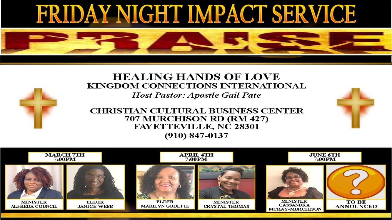 Friday Impact Service @ Christian Cultural Center (Business Building - Rm 427)